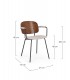 Sedia con braccioli Sienna beige – con rivestimento in poliestere dimensioni e misure