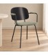 Sedia con braccioli Sienna verde – con rivestimento in poliestere ambientato