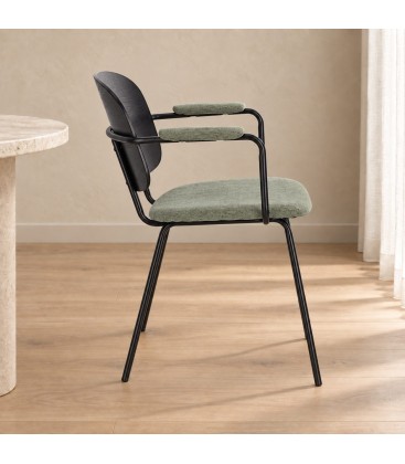 Sedia con braccioli Sienna verde – con rivestimento in poliestere in una seconda ambientazione