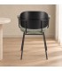 Sedia con braccioli Sienna verde – con rivestimento in poliestere vista da un altra angolazione