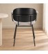 Sedia con braccioli Sienna natural – con rivestimento in poliestere vista da un altra angolazione