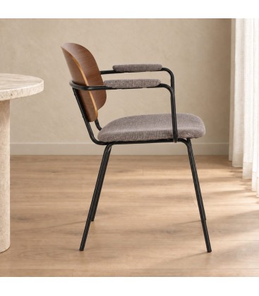 Sedia con braccioli Sienna grigio – con rivestimento in poliestere in una seconda ambientazione