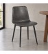 Sedia Kyra PU antracite vintage – con rivestimento in poliestere