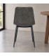 Sedia Kyra PU antracite vintage – con rivestimento in poliestere