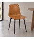 Sedia Kyra PU cuoio vintage – con rivestimento in poliestere