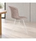 Sedia Loft bianco PU beige vintage – con elementi in polipropilene