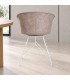 Sedia Loft bianco PU beige vintage – con elementi in polipropilene
