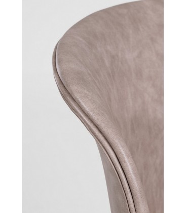 Sedia Loft nero PU beige vintage – con elementi in polipropilene