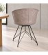 Sedia Loft nero PU beige vintage – con elementi in polipropilene