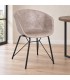 Sedia Warhol nero PU beige vintage – con elementi in polipropilene ambientato