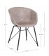Sedia Warhol nero PU beige vintage – con elementi in polipropilene dimensioni e misure