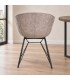 Sedia Warhol nero PU beige vintage – con elementi in polipropilene vista da un altra angolazione