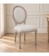 Sedia Mathilde naturale – con rivestimento in tessuto ambientato