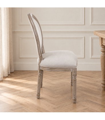 Sedia Mathilde naturale – con rivestimento in tessuto in una seconda ambientazione