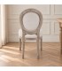 Sedia Mathilde naturale – con rivestimento in tessuto vista da un altra angolazione