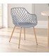 Sedia Optik grigio – con gambe in acciaio