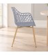 Sedia Optik grigio – con gambe in acciaio