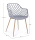 Sedia Optik grigio – con gambe in acciaio