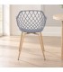 Sedia Optik grigio – con gambe in acciaio