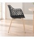 Sedia Optik nero – con gambe in acciaio