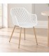 Sedia Optik bianco – con gambe in acciaio