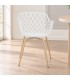 Sedia Optik bianco – con gambe in acciaio