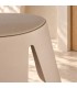 Sgabello Imogen Ø37a - 47h - Avorio - dettaglio materiali e finiture