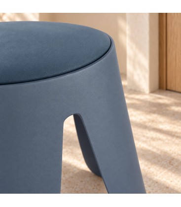 Sgabello Imogen Ø37a - 47h - Ottanio - dettaglio materiali e finiture