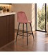 Sgabello bar New Irelia 44a - 53b - 112h - 75h1 - Nero / velluto rosa - vista ambientata alternativa