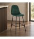 Sgabello bar New Irelia 44a - 53b - 112h - 75h1 - Nero / velluto verde scuro - vista ambientata principale