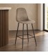 Sgabello bar New Irelia 44a - 53b - 112h - 75h1 - Nero / velluto tortora - vista ambientata principale