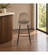 Sgabello bar New Irelia 44a - 53b - 112h - 75h1 - Nero / velluto tortora - vista aggiuntiva