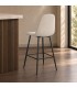 Sgabello bar New Irelia 44a - 53b - 112h - 75h1 - Nero / Beige - vista ambientata alternativa