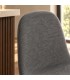 Sgabello bar New Irelia 44a - 53b - 112h - 75h1 - Nero / Grigio Scur - dettaglio materiali e finiture