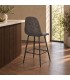 Sgabello bar New Irelia 44a - 53b - 112h - 75h1 - Nero / microfibra grigio scuro - vista ambientata alternativa
