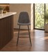 Sgabello bar New Irelia 44a - 53b - 112h - 75h1 - Nero / microfibra grigio scuro - vista aggiuntiva