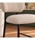 Sgabello cucina Prisca 57a - 60.5b - 95h - 65.5h1 - Nero / Sand - dettaglio materiali e finiture