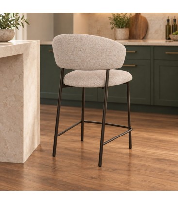 Sgabello cucina Prisca 57a - 60.5b - 95h - 65.5h1 - Bronzo / Sand - vista ambientata alternativa