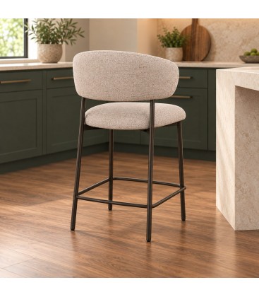 Sgabello cucina Prisca 57a - 60.5b - 95h - 65.5h1 - Bronzo / Sand - vista aggiuntiva