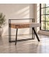 Scrivania Manchester con 2 cassetti, legno di mango e acciaio
