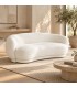 Divano 2 posti Tecla bianco con rivestimento effetto bouclé