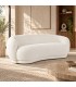 Divano 2 posti Tecla bianco con rivestimento effetto bouclé