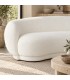 Divano 2 posti Tecla bianco con rivestimento effetto bouclé