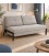 Divano letto 2 posti Hayden beige con rivestimento in poliestere