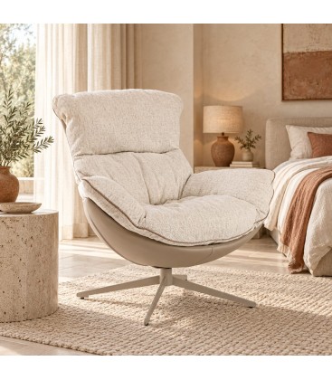 Poltrona Armela 89a - 95b - 95h - 50h1 - 60h2 - Beige - vista ambientata alternativa
