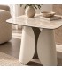 Tavolino Ardis 50x50 beige chiaro con piano in ceramica effetto onice - 50X50 Beige Chiaro - dettaglio materiali e finiture