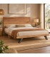 Letto 2 posti Aron con struttura in legno di acacia - 0745658 - vista ambientata principale