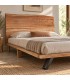 Letto 2 posti Aron con struttura in legno di acacia - 0745658 - dettaglio materiali e finiture