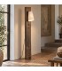 Piantana Cocoon ottone bianco H200 in teak riciclato