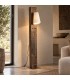 Piantana Cocoon ottone bianco H200 in teak riciclato